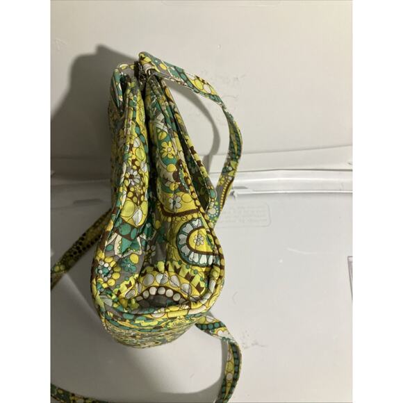 Vera Bradley Julia Lemon Parfait Crossbody Shoulder Bag, Turn Lock Closure, Sz M - Picture 8 of 14
